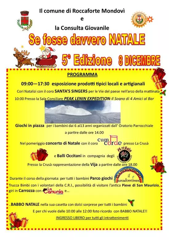 LOCANDINA DELL'EVENTO  - SE FOSSE DAVVERO NATALE - 8 DICEMBRE 2016